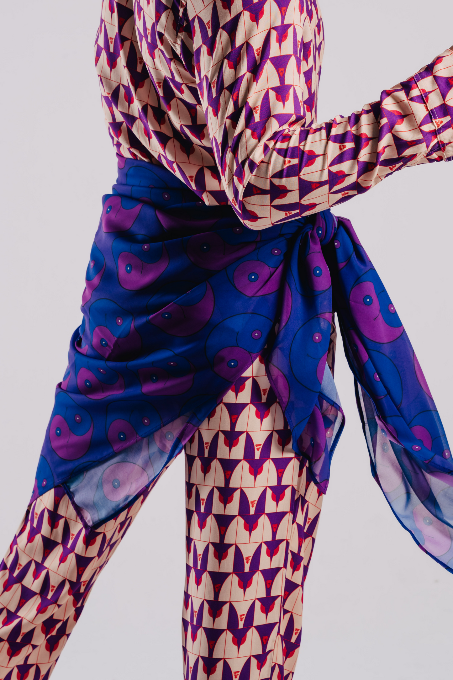 Pareo Yin And Out Azul/Roxo