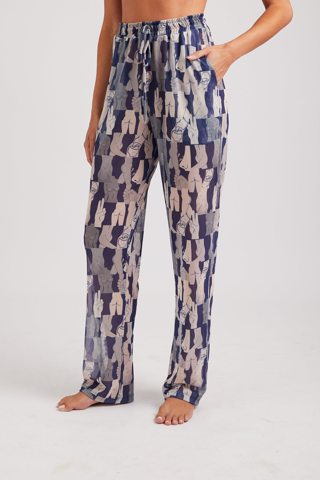Calça Olha o Custo - Grey and Blue