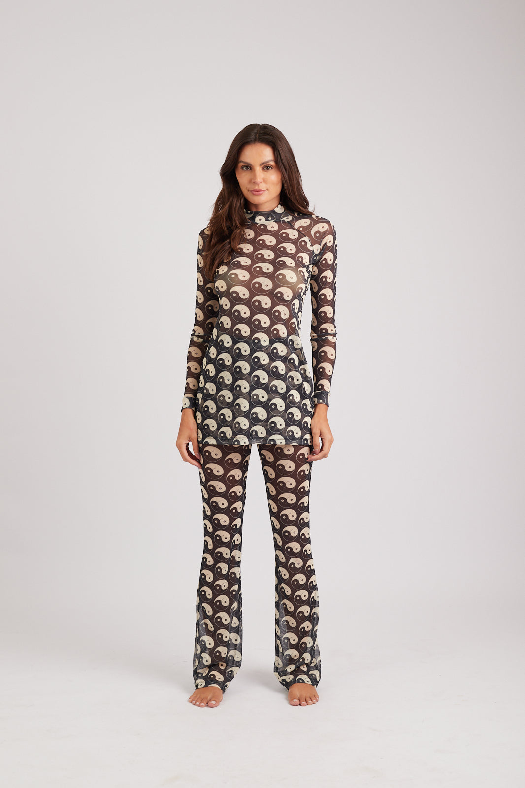 Vestido Curto Yin and Out - Black /Off-White