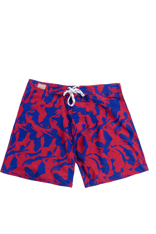 Board Shorts Hall of Fame Roxo/Vermelho