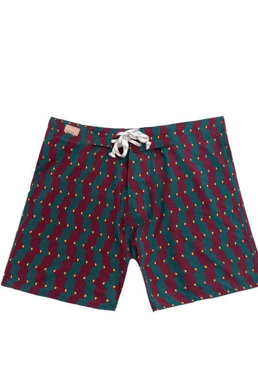 Board Shorts Boobie Trap Marrom/Verde