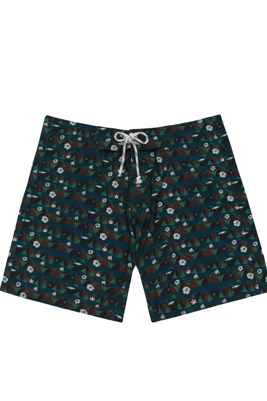 Board Shorts Bikini KoKo Verde/Marrom