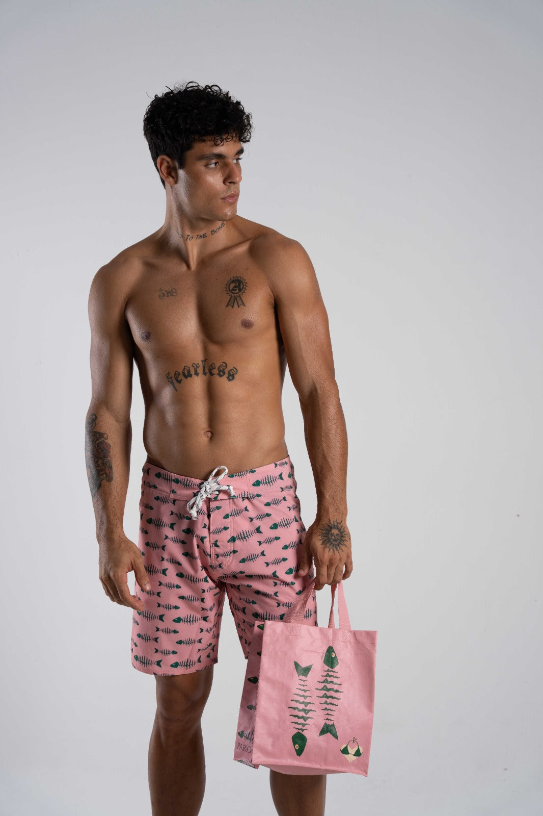 BoardShorts Something Fishy Rosa/Verde
