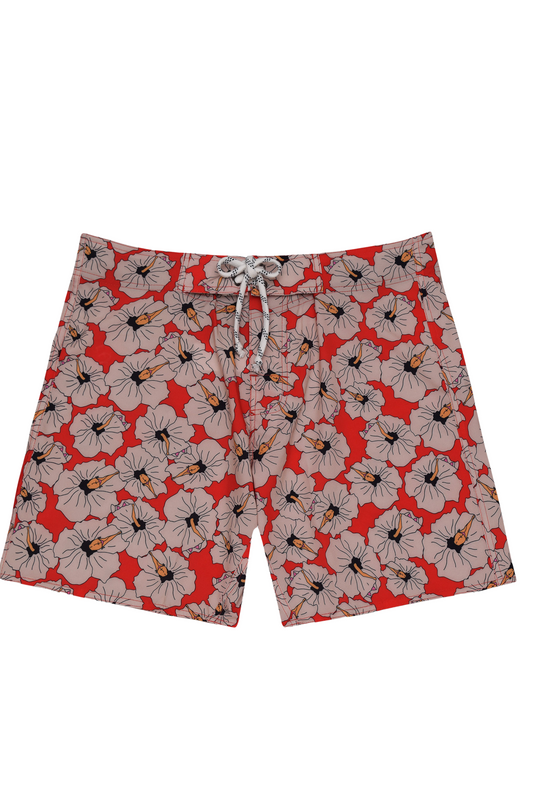 Board Shorts Poli-Nation Vermelho/Off White