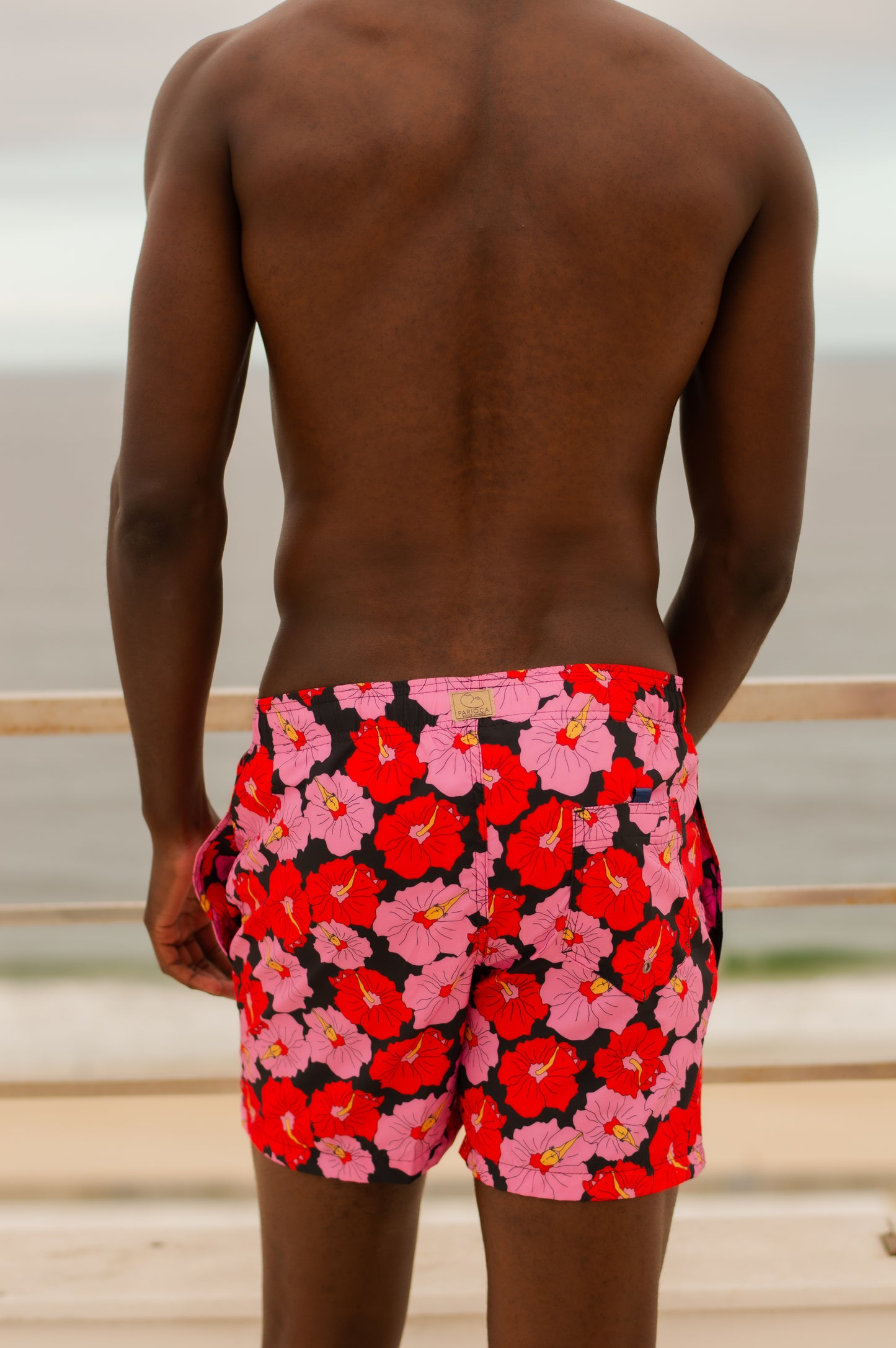 Shorts Poli-Nation - Preto/Rosa