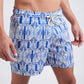 Short A Mão Pela Perna - Cream / Blue