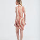 Vestido Drapeado Olha o Latte Laranja