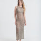 Vestido Longo Regata High Tide -  Black/Cream