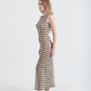 Vestido Longo Regata High Tide -  Black/Cream