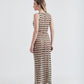 Vestido Longo Regata High Tide -  Black/Cream