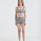Top + Hot Pants Mão Pela Perna Preto/Branco