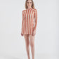 Vestido Curto Olha o Latte Laranja/Creme