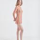 Vestido Curto Olha o Latte Laranja/Creme
