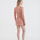 Vestido Curto Olha o Latte Laranja/Creme