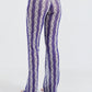 Calça Laura Olha O Latte  Blue/Off White