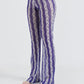 Calça Laura Olha O Latte  Blue/Off White