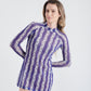 Vestido Curto Olha o Latte Azul/Branco