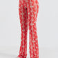 Calça Laura Fauna & Flora Red/Off White