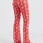 Calça Laura Fauna & Flora Red/Off White