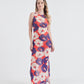 Vestido Longo Regata Poli Nation Vermelho/Azul/Branco
