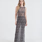 Vestido Longo Regata Fauna & Flora Off White/Black