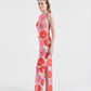 Vestido Longo Regata Poli Nation Vermelho/Rosa