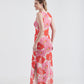 Vestido Longo Regata Poli Nation Vermelho/Rosa