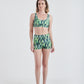 Top + Hot Pants Olha o Custo Verde/Verde Escuro