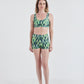 Top + Hot Pants Olha o Custo Verde/Verde Escuro