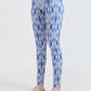 Calça Legging Mão na Perna Azul/Branco