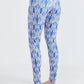 Calça Legging Mão na Perna Azul/Branco