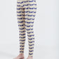 Calça Legging Onda Azul/Creme