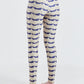 Calça Legging Onda Azul/Creme