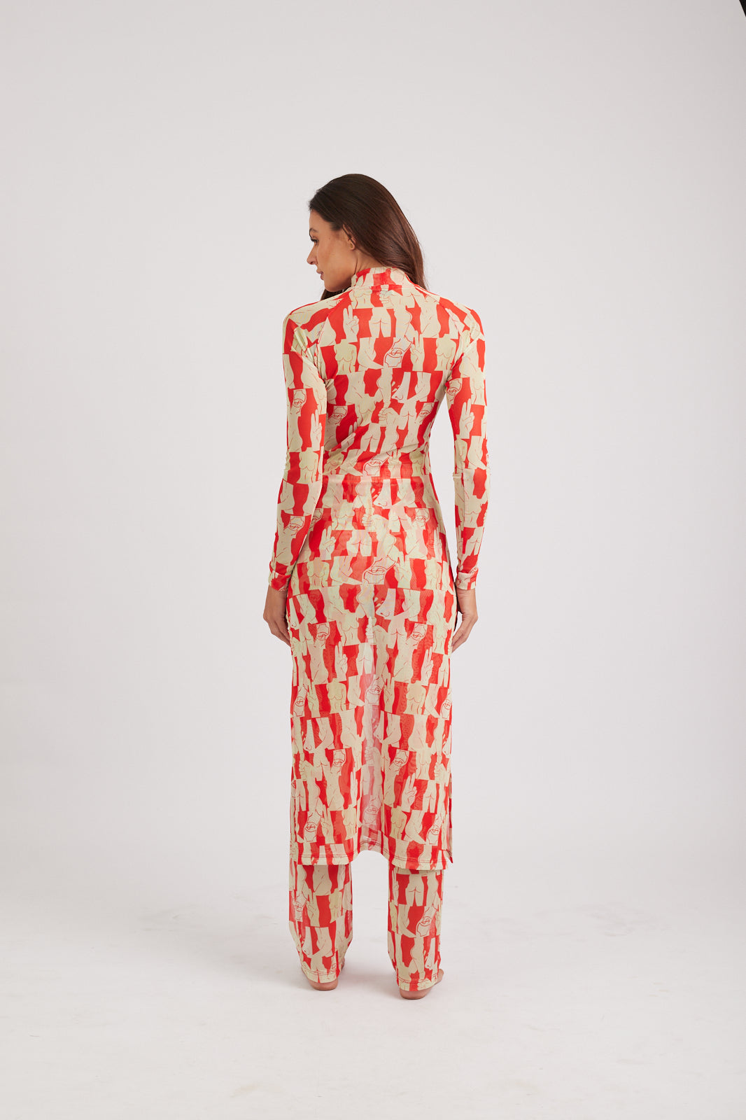 Vestido Longo Olha o Custo - Red/Off White