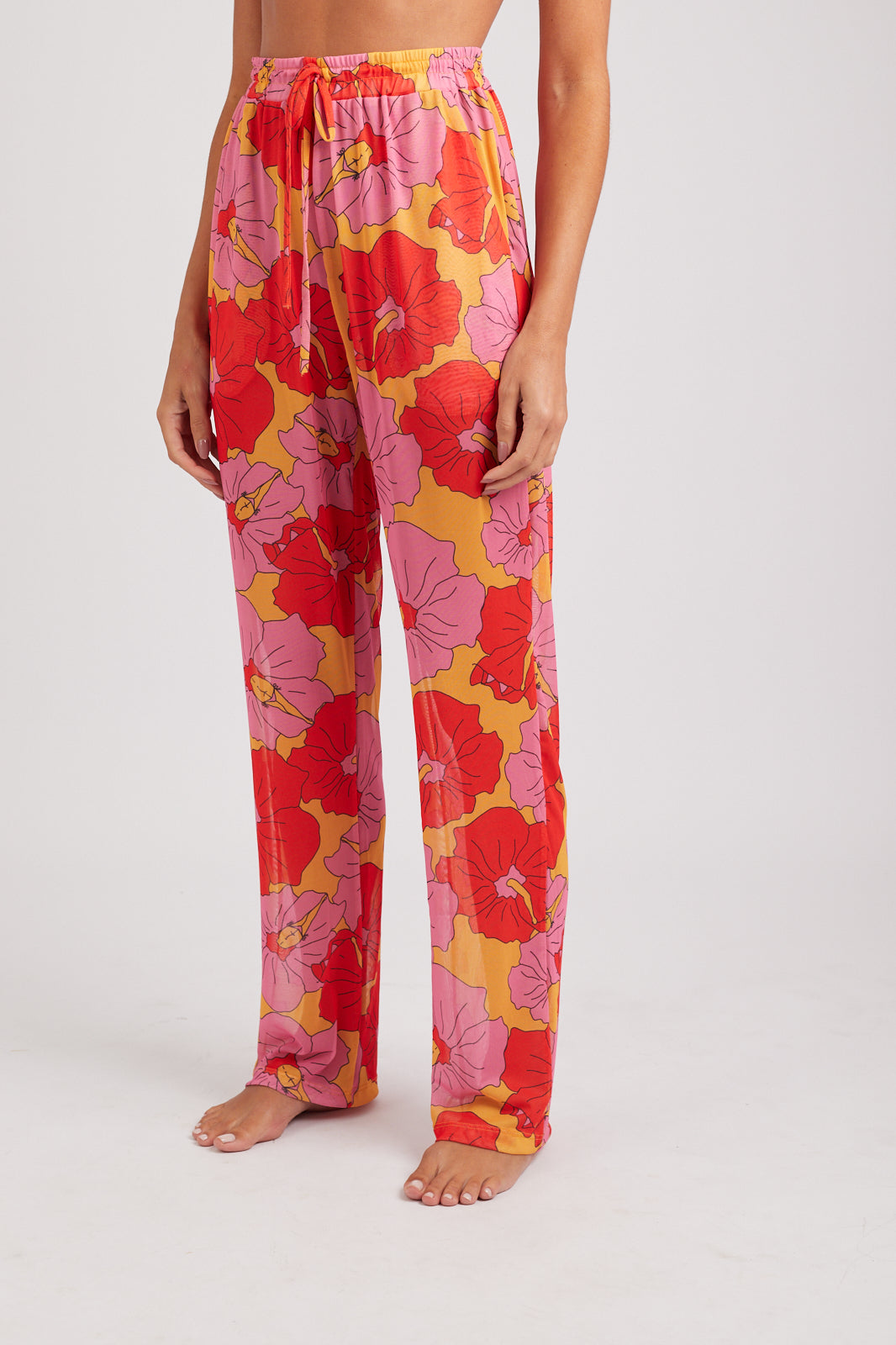 Calça Tule  Poli Nation Pink/Red and Yellow