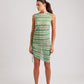 Vestido Drapeado High Tide - Green/Green