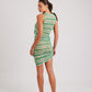 Vestido Drapeado High Tide - Green/Green