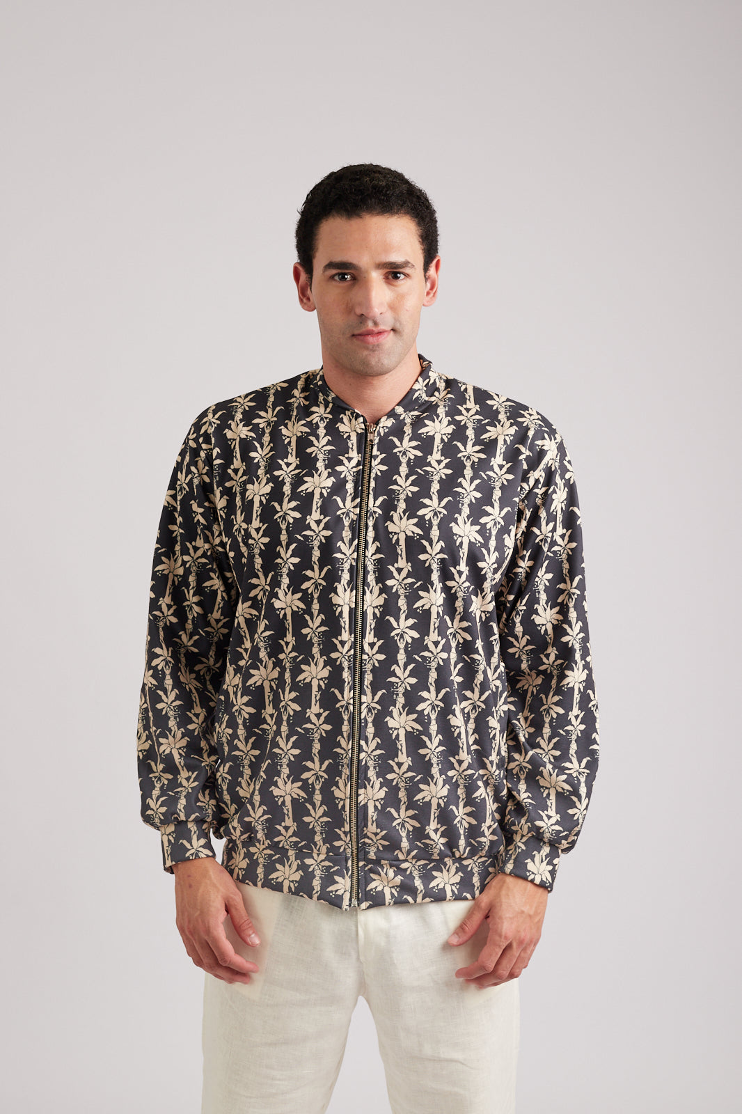 BOMBER JACKET FAUNA & FAUNA BLACK/OFF-WHITE