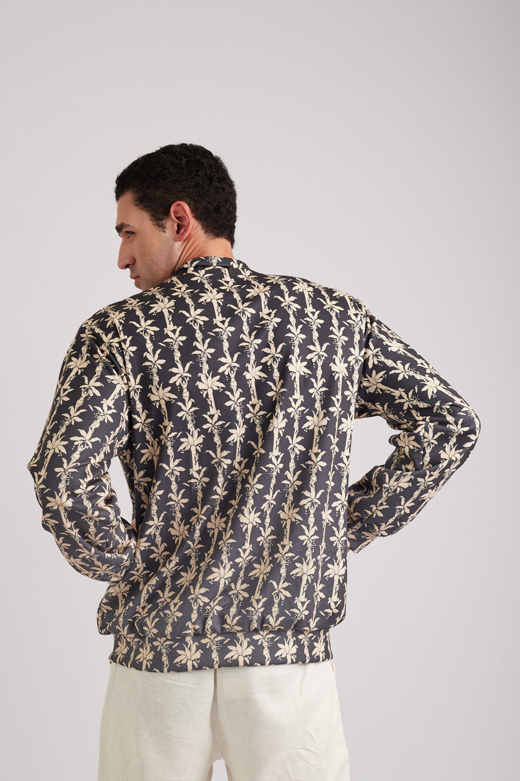 BOMBER JACKET FAUNA & FAUNA BLACK/OFF-WHITE