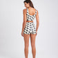 Top + Hot Pants Yin and Out Black/White