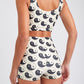 Top + Hot Pants Yin and Out Black/White