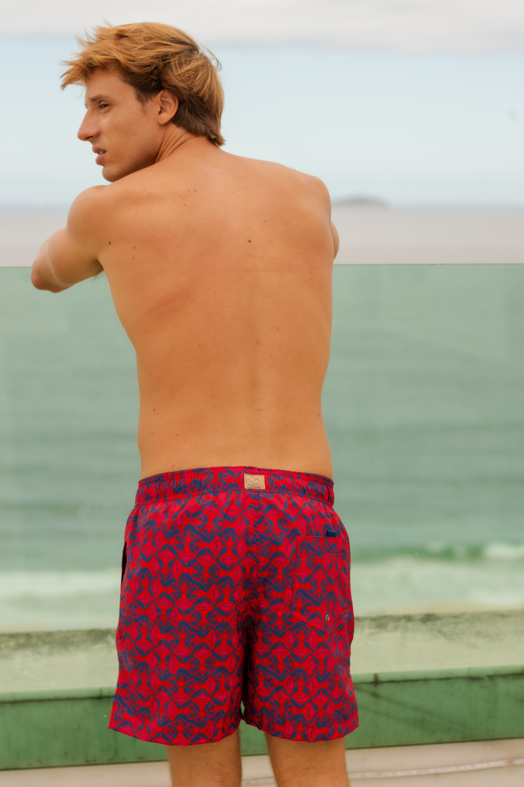 Shorts Beijoqueira Vermelho/Azul