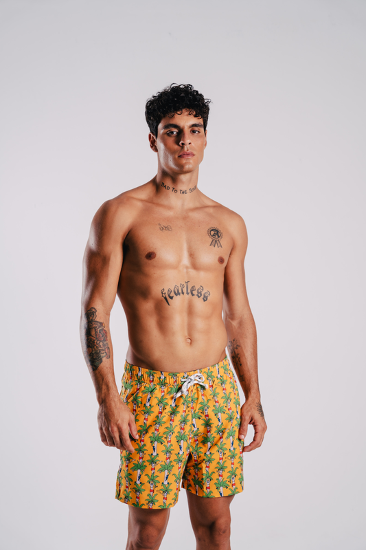 Shorts Fauna & Flora Amarelo