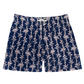 Shorts Fauna e Flora Azul com estampa tropical Branco, vista frontal.