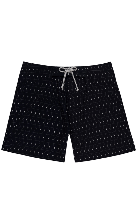 Board Shorts Boobie Trap Preto/Branco