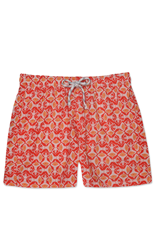 Shorts Beijoqueira Vermelho/Amarelo